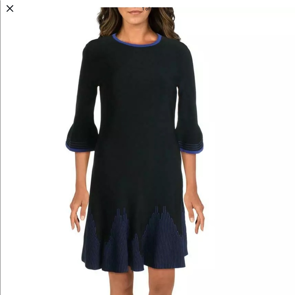 NEW SHOSHANNA BLACK KNIT FITTED DRESS SIZE S